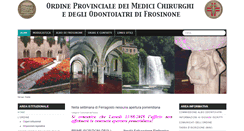 Desktop Screenshot of ordinemedicifrosinone.it