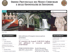 Tablet Screenshot of ordinemedicifrosinone.it